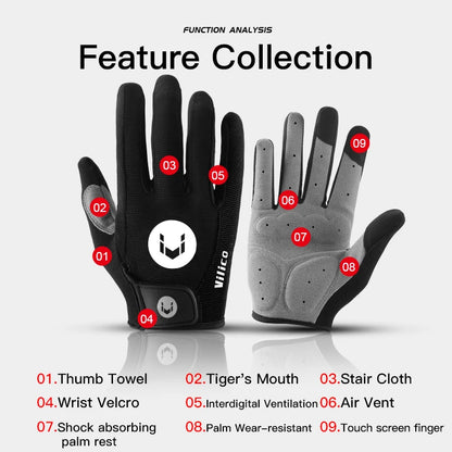Nordcrest MTB Cycling Gloves – Shockproof Breathable Touchscreen