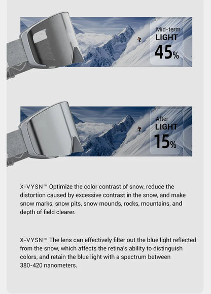 Nordcrest Photochromic Snow Goggles – Magnetic Flip Anti-Fog