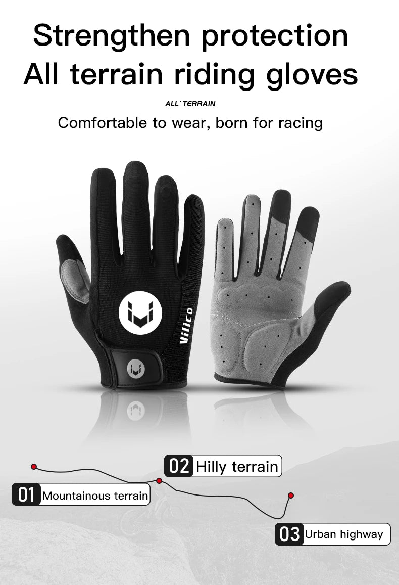Nordcrest MTB Cycling Gloves – Shockproof Breathable Touchscreen