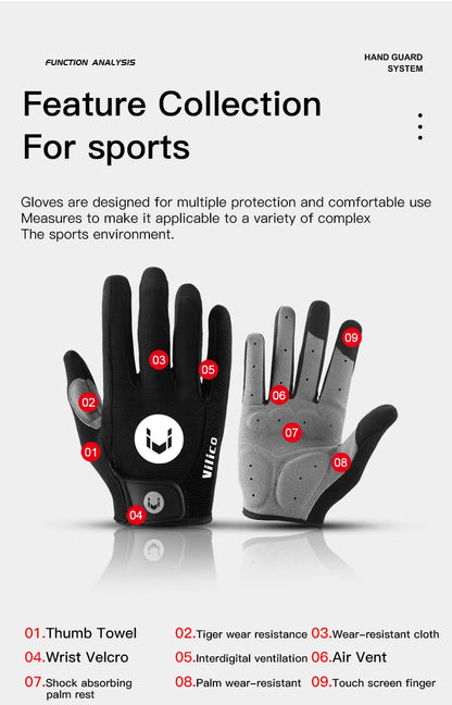 Nordcrest MTB Cycling Gloves – Shockproof Breathable Touchscreen