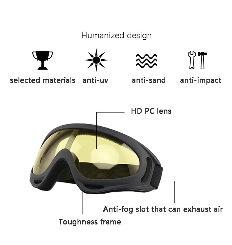 Nordcrest Motocross & Ski Goggles – Windproof UV Protective