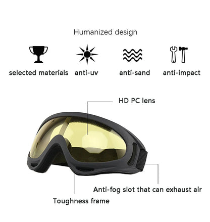 Nordcrest Motocross & Ski Goggles – Windproof UV Protective