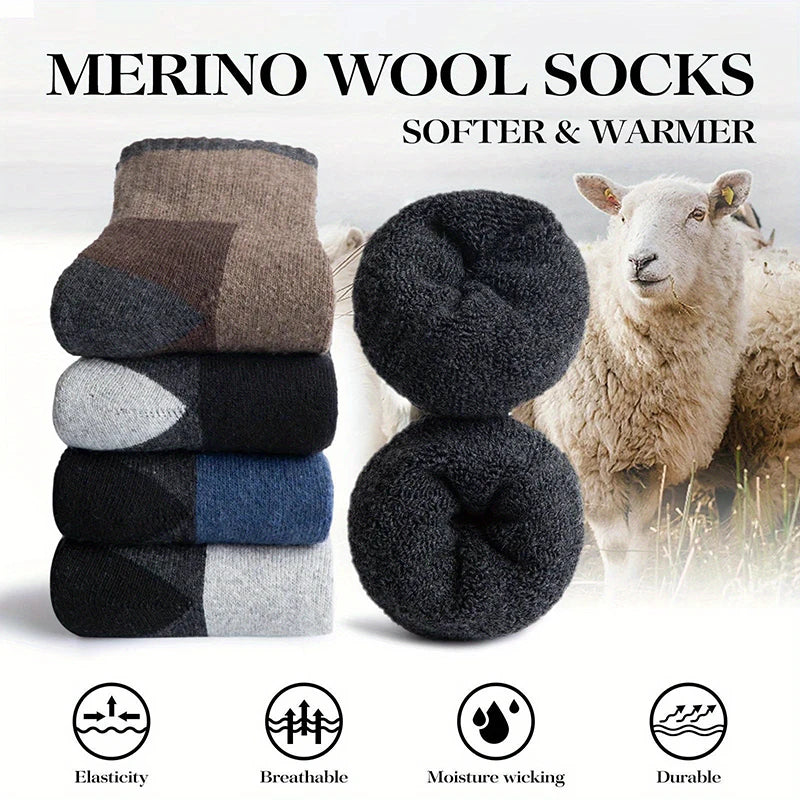 Nordcrest Merino Wool Hiking Socks – Thick Thermal Winter