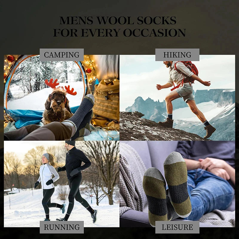 Nordcrest Merino Wool Hiking Socks – Thick Thermal Winter
