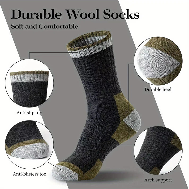 Nordcrest Merino Wool Hiking Socks – Thick Thermal Winter