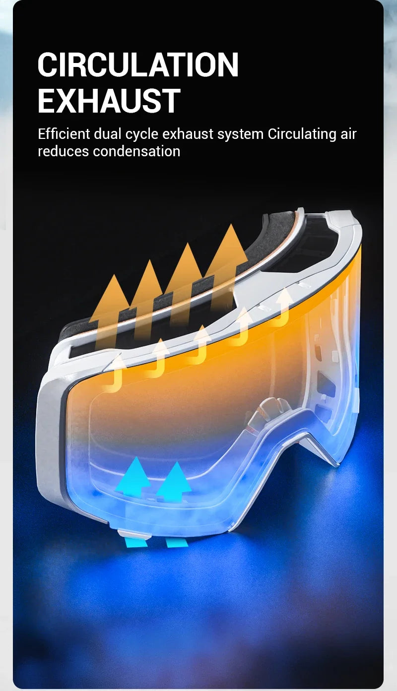 Nordcrest Photochromic Snow Goggles – Magnetic Flip Anti-Fog