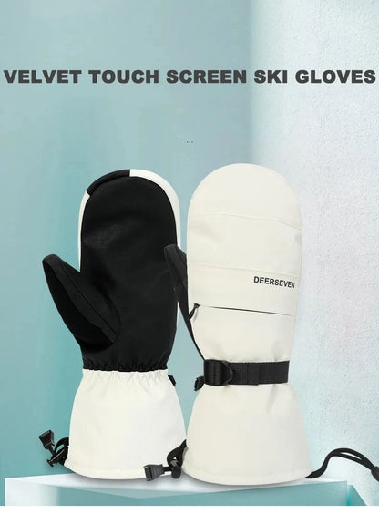 Nordcrest Winter Ski Mittens – Waterproof Fleece Touchscreen