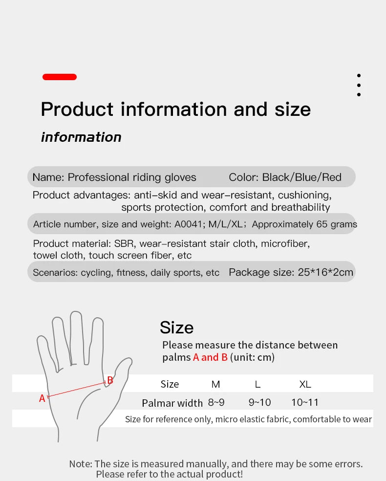 Nordcrest MTB Cycling Gloves – Shockproof Breathable Touchscreen