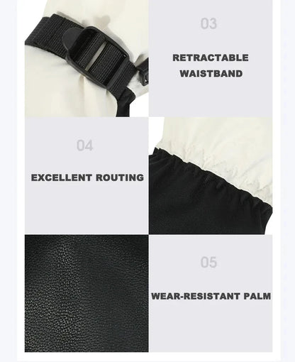 Nordcrest Winter Ski Mittens – Waterproof Fleece Touchscreen