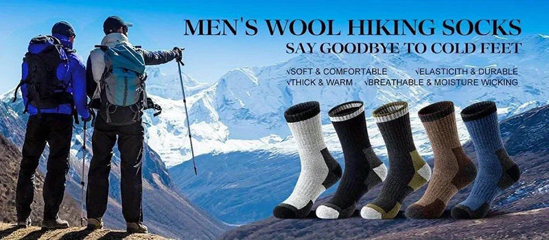Nordcrest Merino Wool Hiking Socks – Thick Thermal Winter