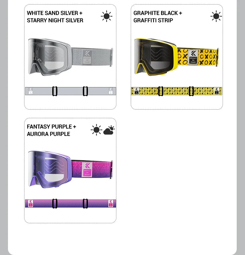 Nordcrest Photochromic Snow Goggles – Magnetic Flip Anti-Fog