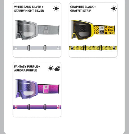 Nordcrest Photochromic Snow Goggles – Magnetic Flip Anti-Fog