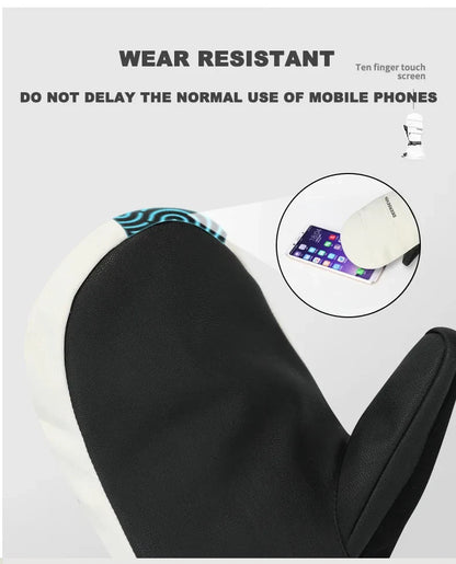 Nordcrest Winter Ski Mittens – Waterproof Fleece Touchscreen